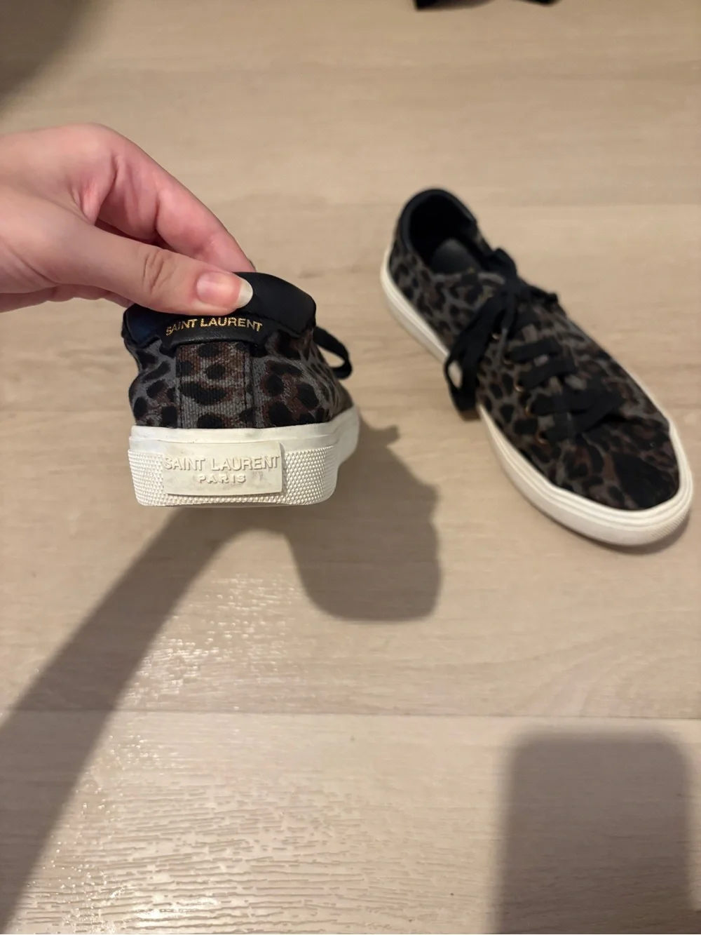 Leopard animal Print saint laurent Sneakers - Black & Brown